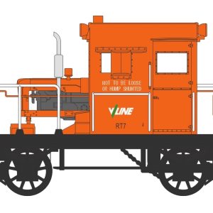 RT 7 HO Scale VR RT Rail Tractor - V-LINE Orange - 12V DC